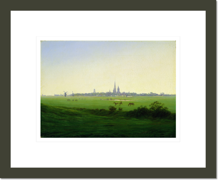 Meadows near Greifswald (oil on canvas)