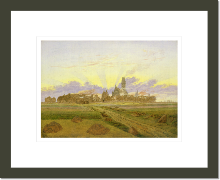 Dawn at Neubrandenburg (oil on canvas)