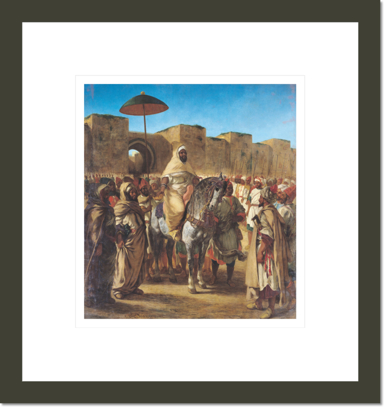 Muley Abd-ar-Rhaman (1789-1859), The Sultan of Morocco, leaving his Palace of Meknes with his entourage, March 1832