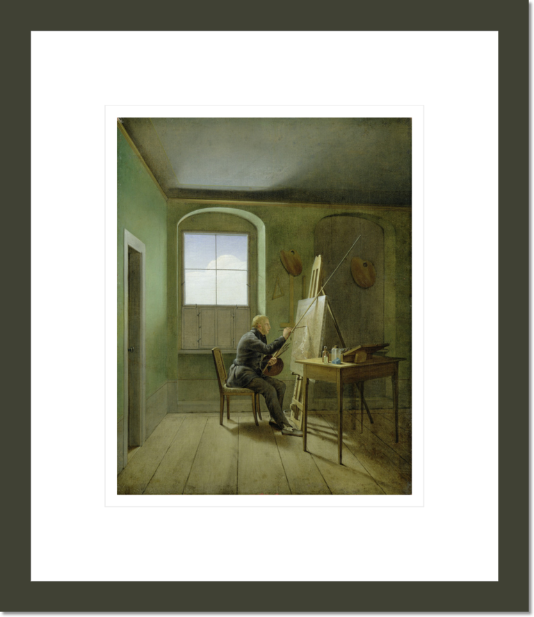 Caspar David Friedrich (1774-1840) in his studio