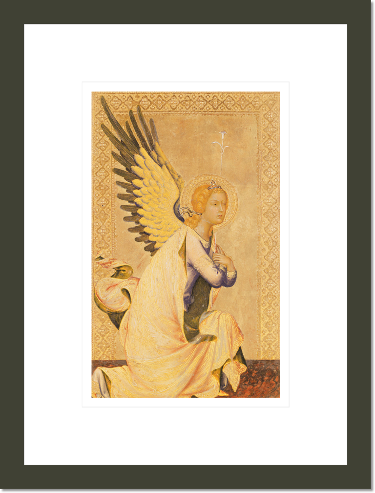 Angel Gabriel (tempera and gold leaf on panel)
