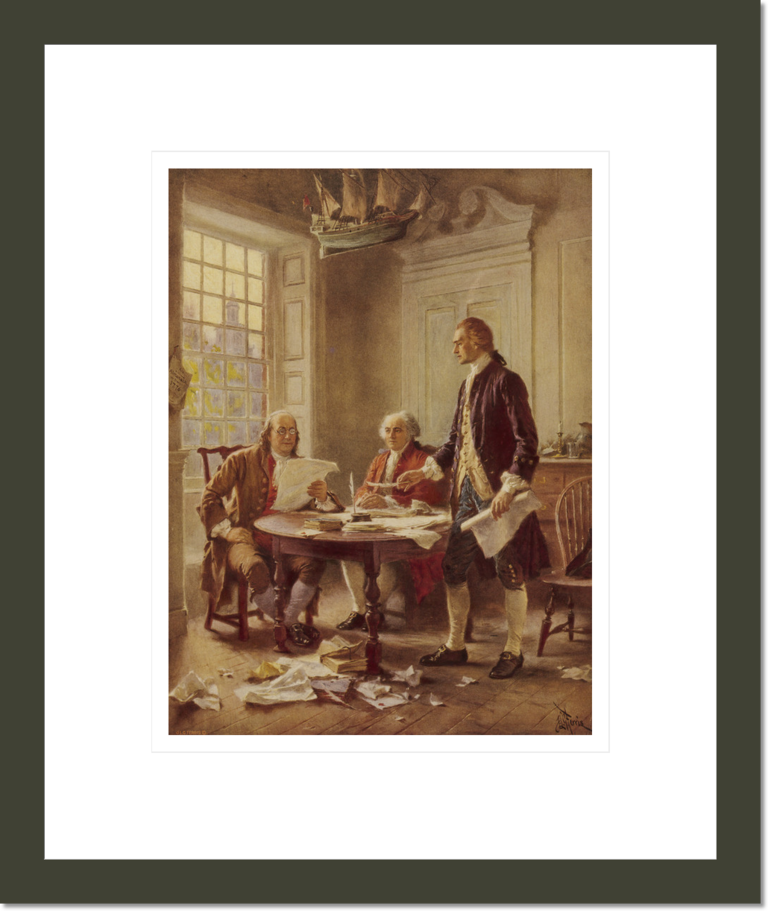 Writing the Declaration of Independence, 1776