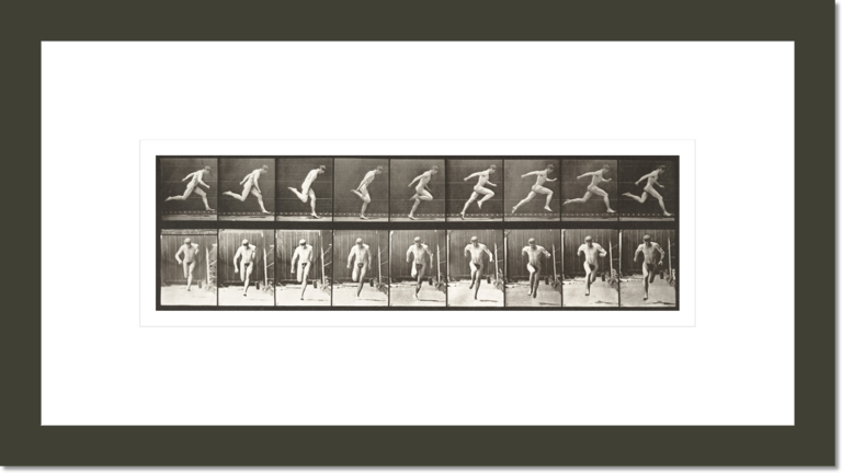 Nude man running (Animal Locomotion, 1887, plate 68)