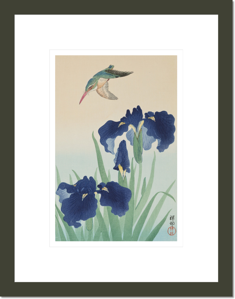 Kingfisher and Iris (Hana-Shobu ni Hisui)