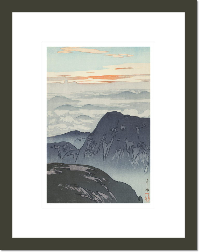 Eboshi Mountain (Eboshi-Dake), from the series Japanese Alps, One of Twelve Subjects (Eboshi dake Asahi)