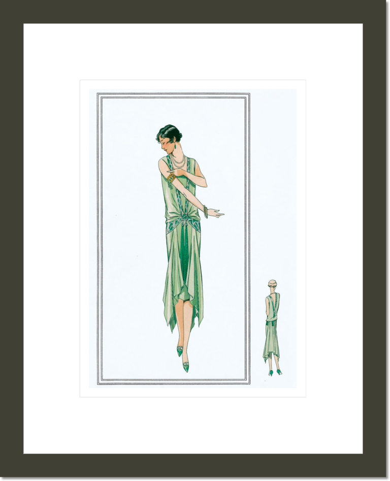 Jazz Age Fashion: Nile green gown of the 1920s