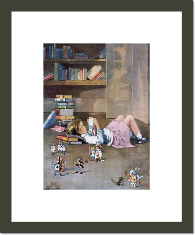 Alice in Wonderland: Girl Reading 'Alice in Wonderland'