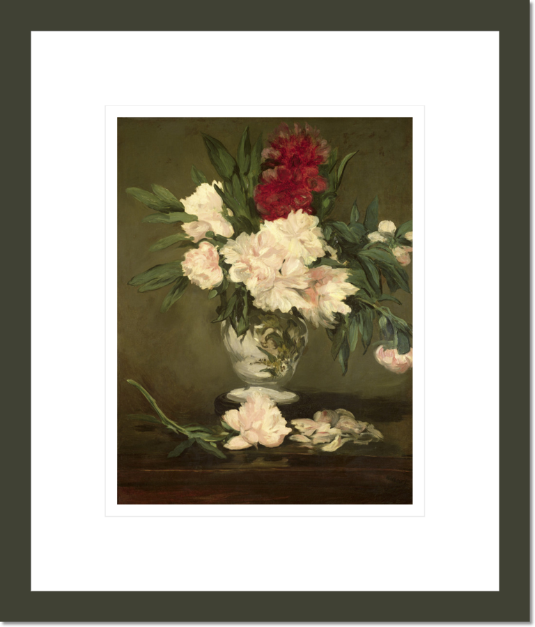 Vase of Peonies on a Small Pedestal