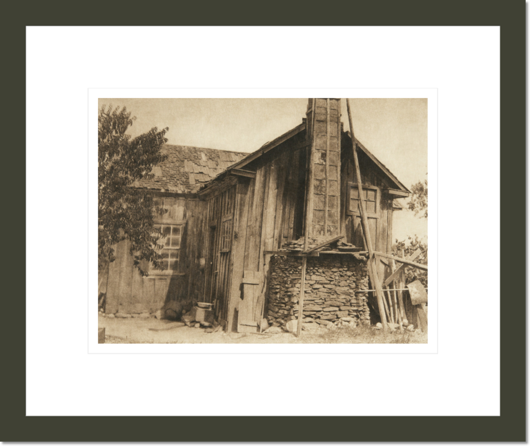 Modern Hupa house (The North American Indian, v. XIII. Norwood, MA, The Plimpton Press)