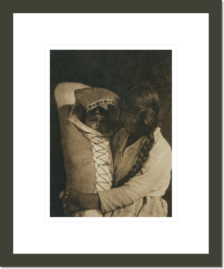 Achomawi mother and child (The North American Indian, v. XIII. Norwood, MA, The Plimpton Press)