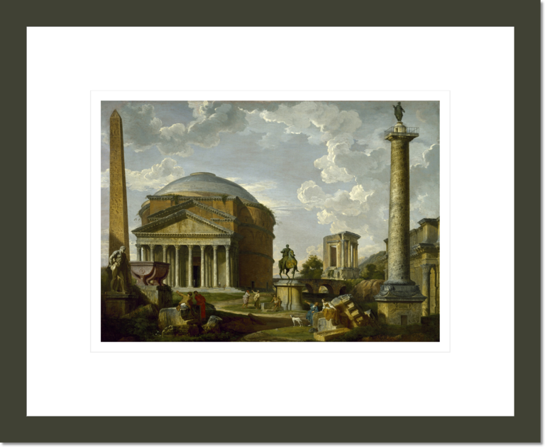 Fantasy View with the Pantheon and other Monuments of Ancient Rome