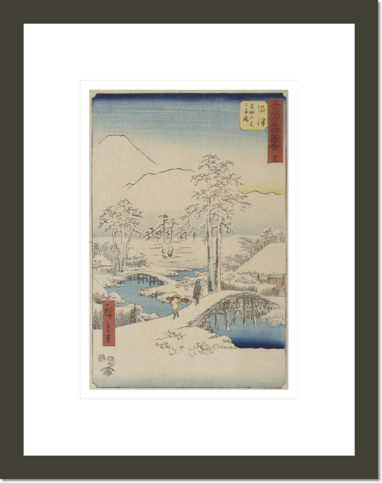 Mt. Fuji and Mt. Ashigara from Numazu from the series Vertical Tokaido