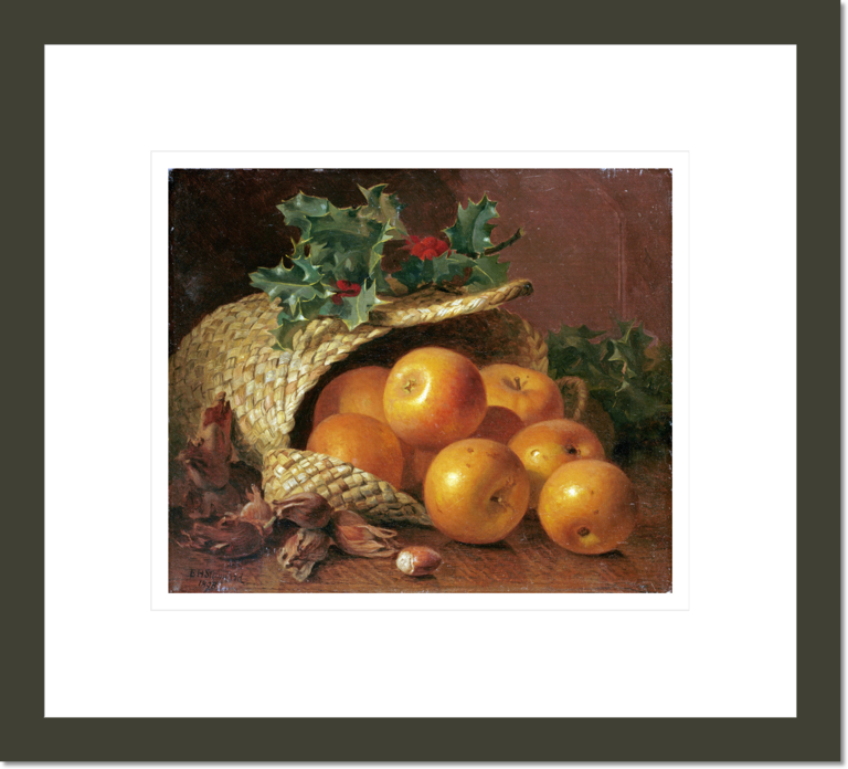 Still Life With Apples, Hazelnuts and Holly