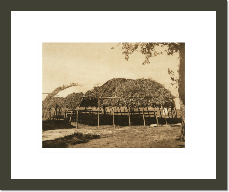 Osage summer arbor (The North American Indian, v. XIX. Norwood, MA, The Plimpton Press)