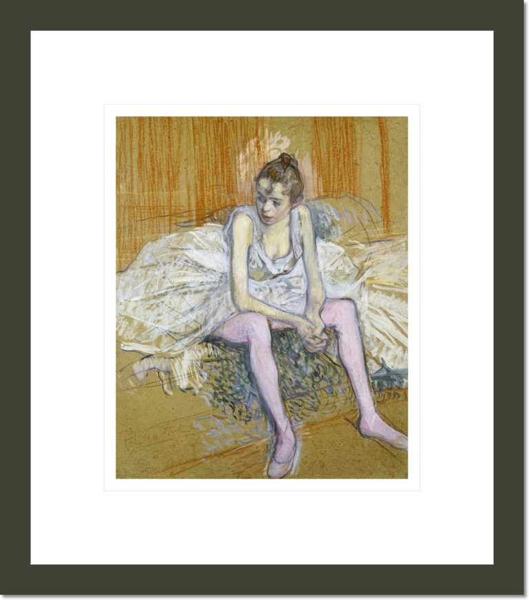 A Seated Dancer with Pink Stockings