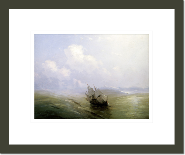 A Sailing Boat In a Heavy Swell