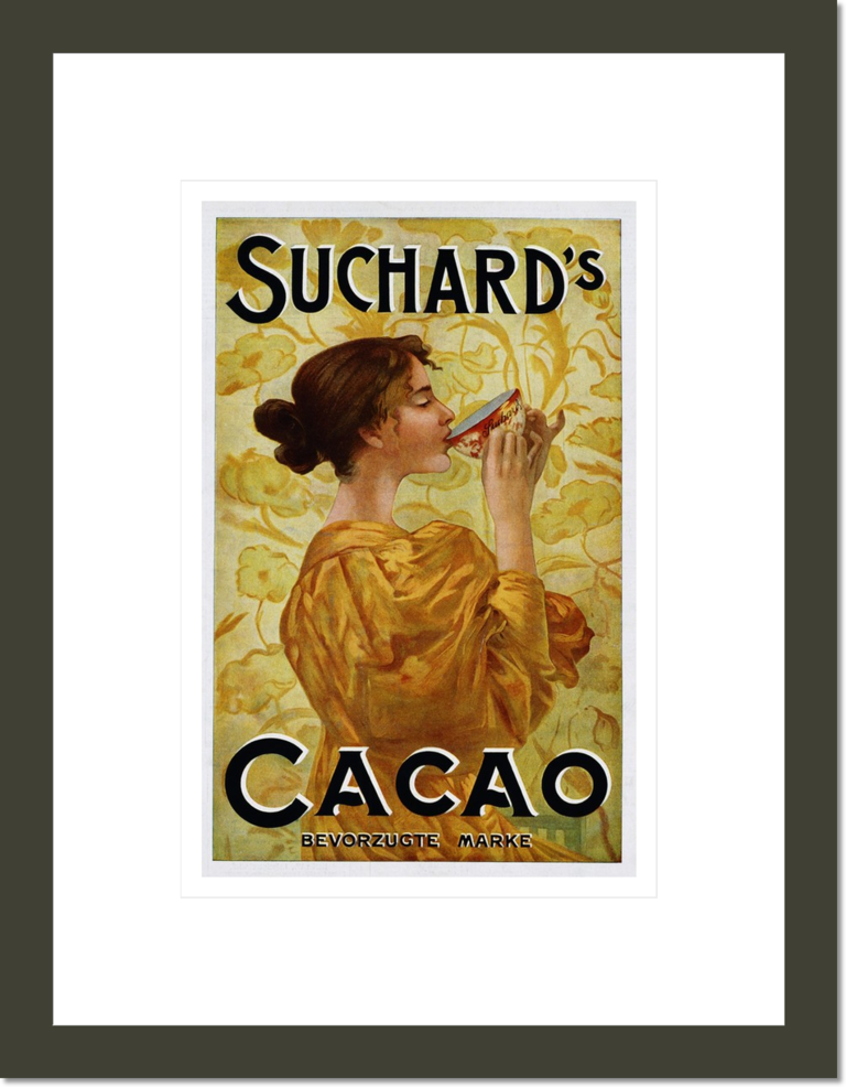 Circa 1905 Belgian Poster for Suchard's Cacao