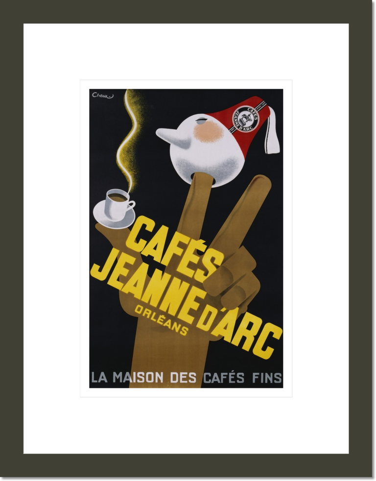 Cafes Jeanne d'Arc Poster