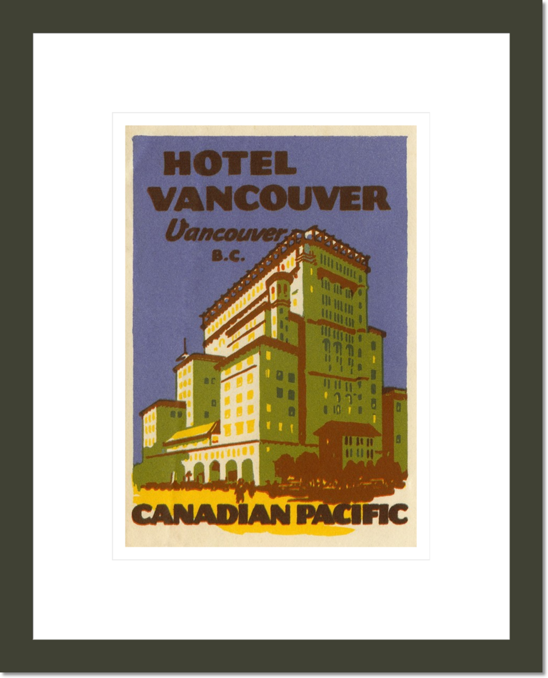Hotel Vancouver Luggage label