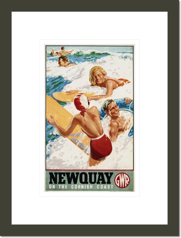 Newquay on the Cornish Coast Poster