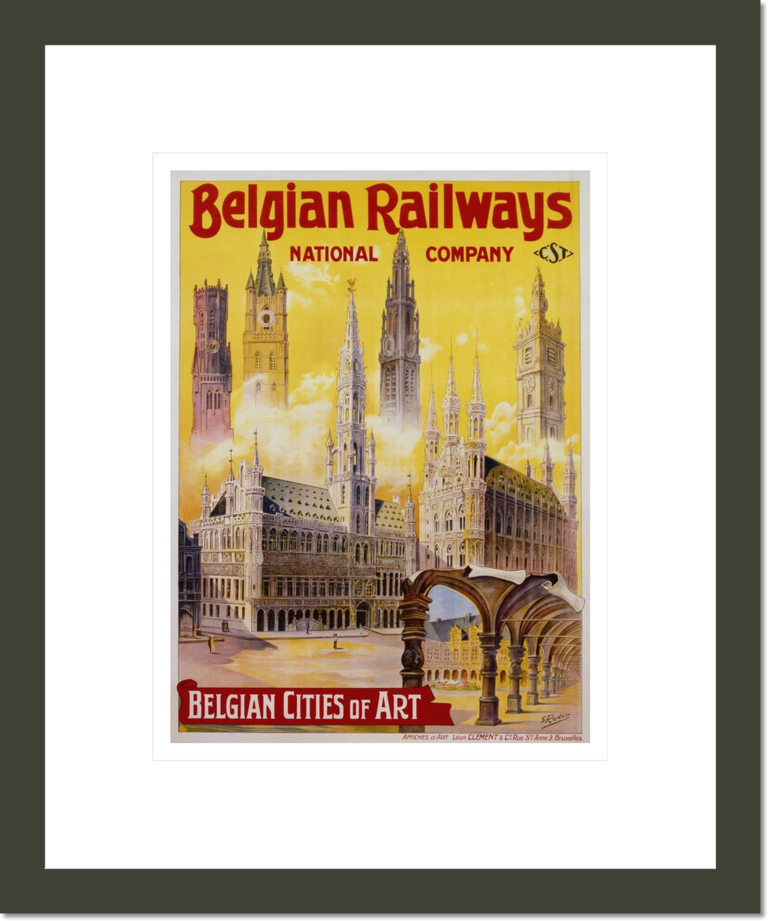 Belgian Railways - Belgian Cities of Art Poster