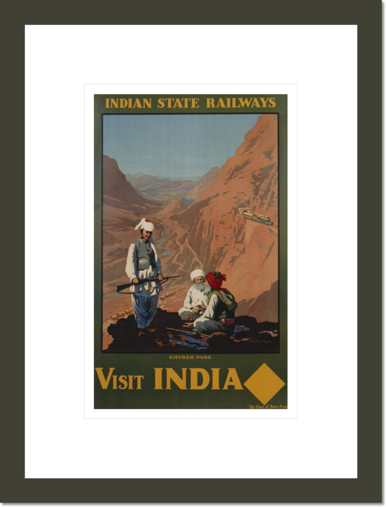 Visit India - Indian State Railways, Khyber Pass Poster
