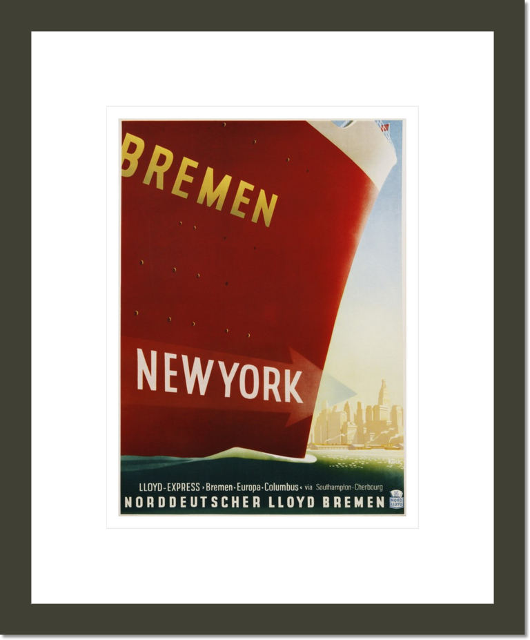 Bremen New York Travel Poster