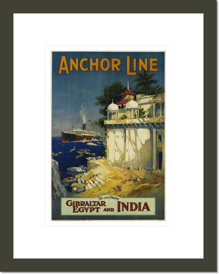 Anchor Line Travel Poster