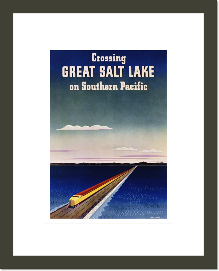 Crossing Great Salt Lake on Southern Pacific
