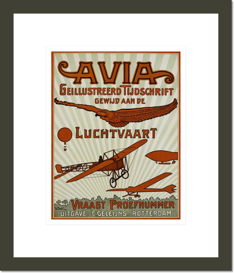Avia Geillustreerd Tijdschrift Poster