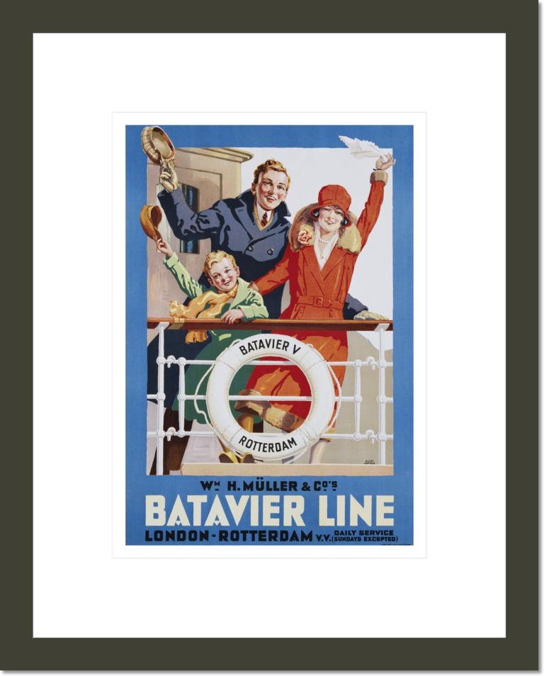 Batavier Line Travel Poster
