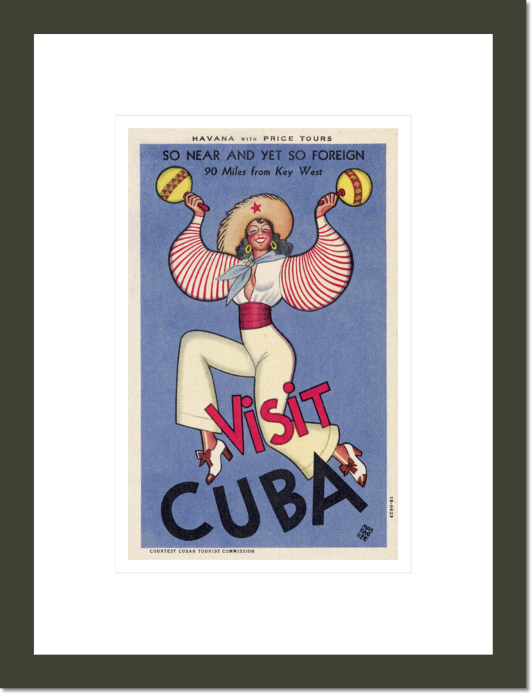 Visit Cuba Postcard by Conrado Massaguer