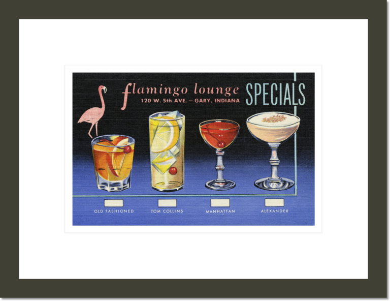Flamingo Lounge Specials Menu and Drinks Card