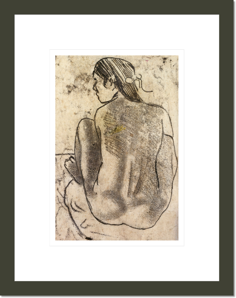 Seated Tahitian Nude from the Back