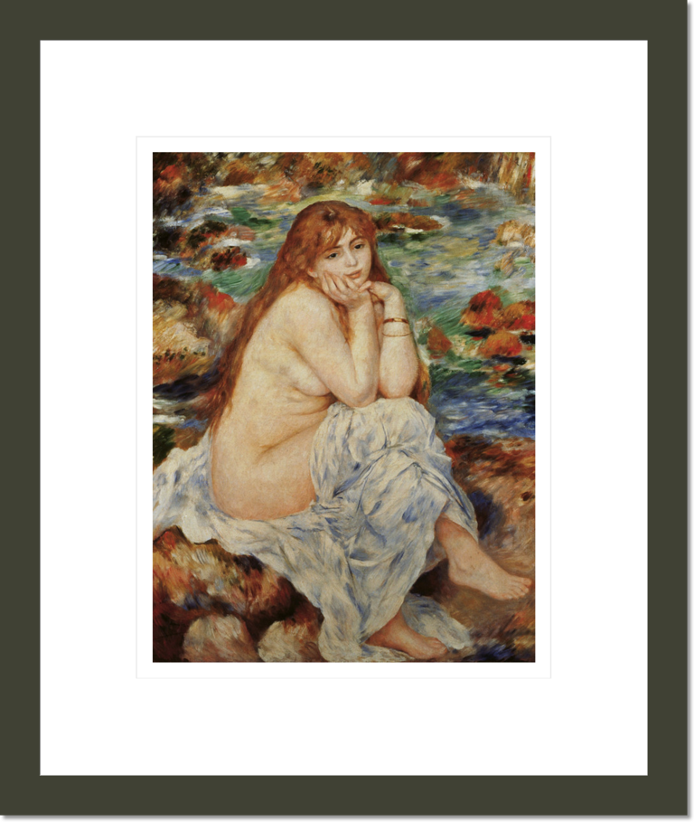 Bather Seated on a Sand Bank