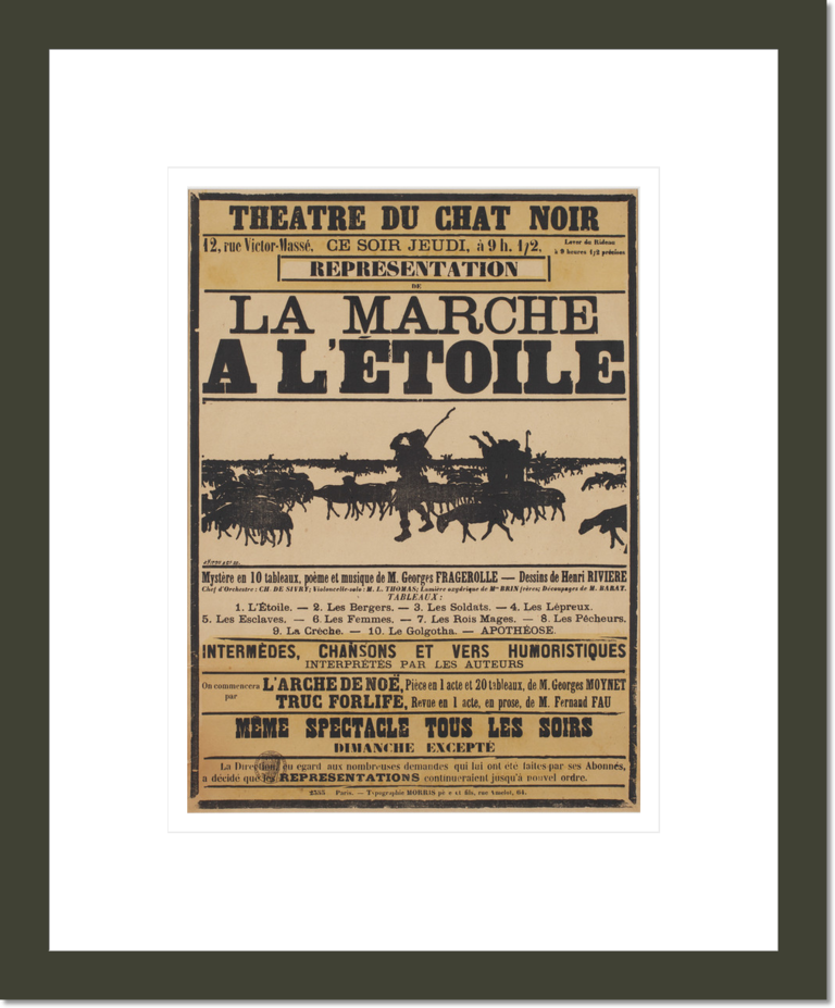 Poster for the Shadow Play La Marche a l'etoile (The Procession to the Star)