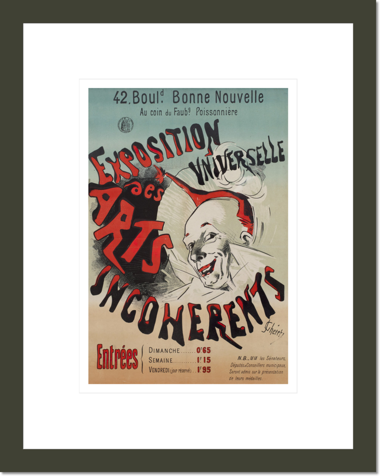 Poster for Exposition Universelle des Arts Incoherents (Universal Exhibition of the Incoherent Arts)