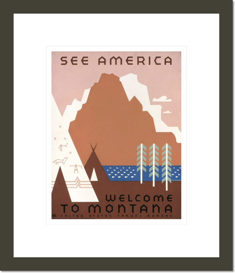 See America Welcome to Montana poster