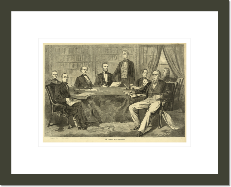 Abraham Lincoln with cabinet at Washington