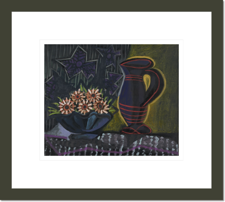 Vase of Flowers and Pitcher