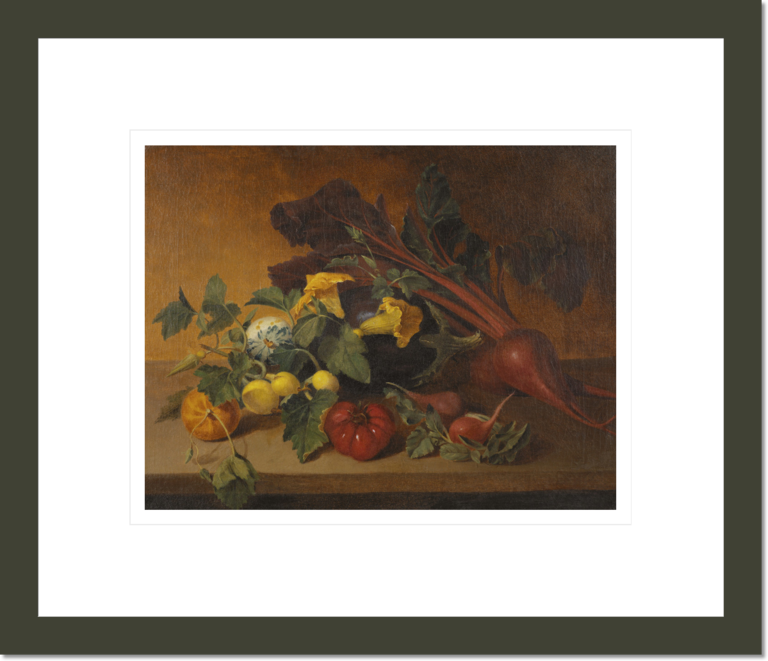 Still Life with Vegetables and Squash Blossoms