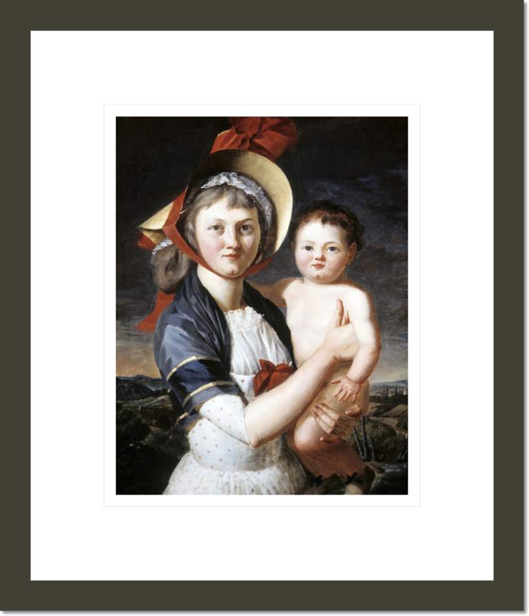 Portrait of Sophie Madeleine Dalmas (Mrs. E. I. du Pont) and her Daughter Victorine du Pont