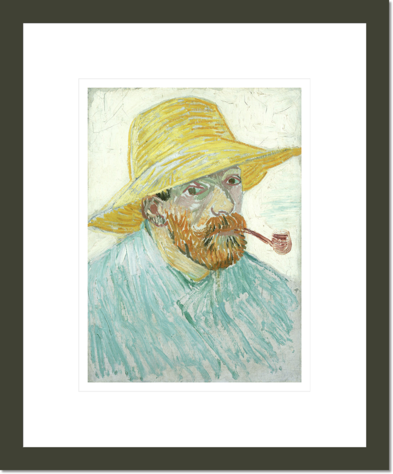 Self-portrait with Pipe and Straw Hat