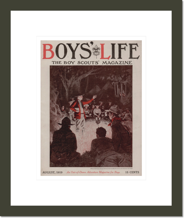 Boys' Life magazine cover, August, 1919