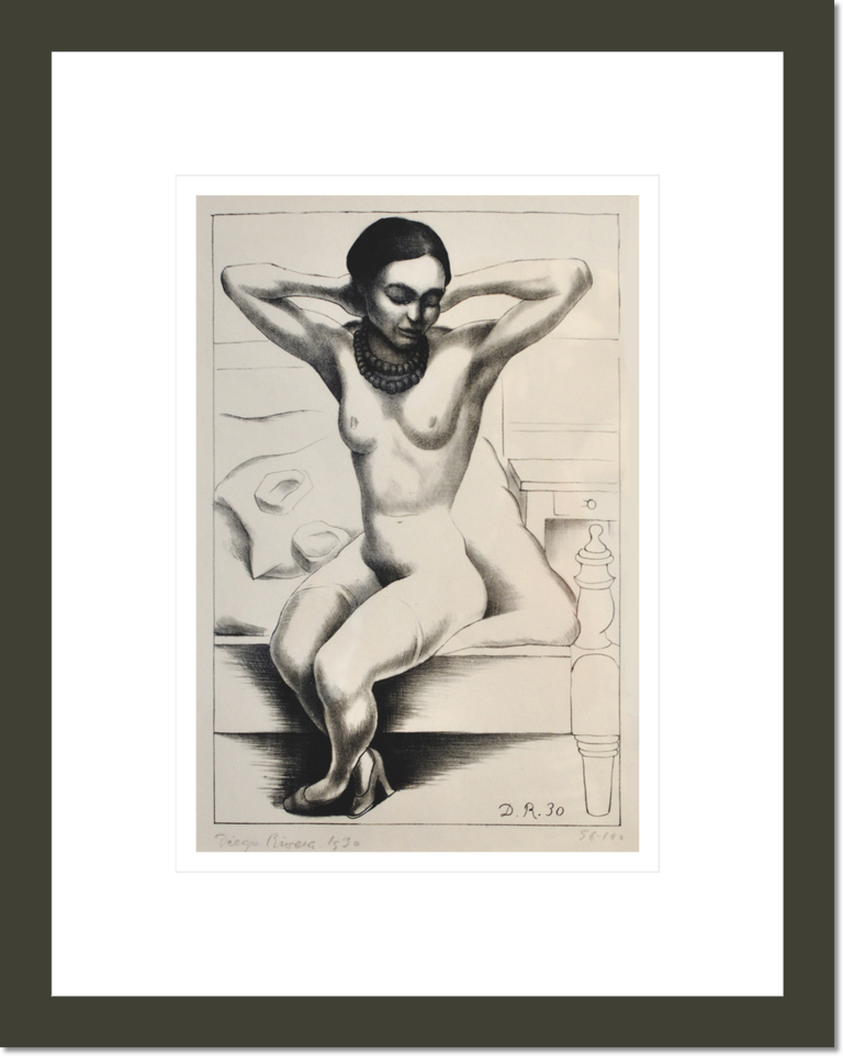 Seated Nude with Raised Arms/Desnudo sentado con brazos levantados (Frida Kahlo)