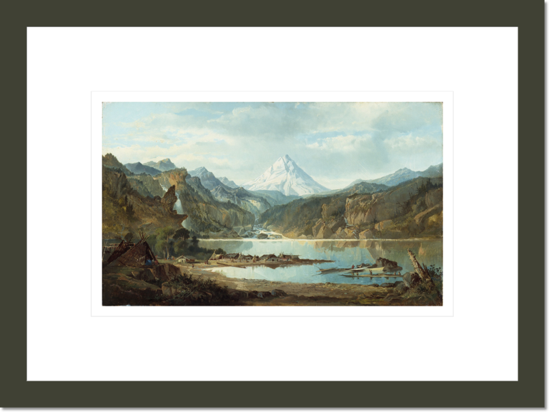 Mountain Landscape With Indians