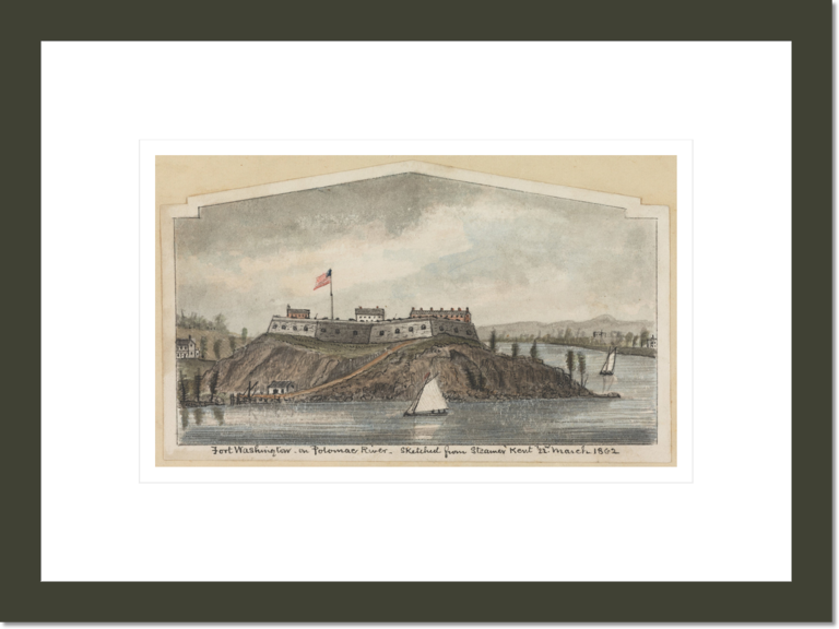 Fort Washington on Potomac River. Sketched from Steamer 
