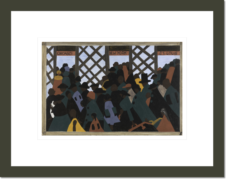 The Migration Series, Panel no. 1: During World War I there was a great migration north by southern African Americans.