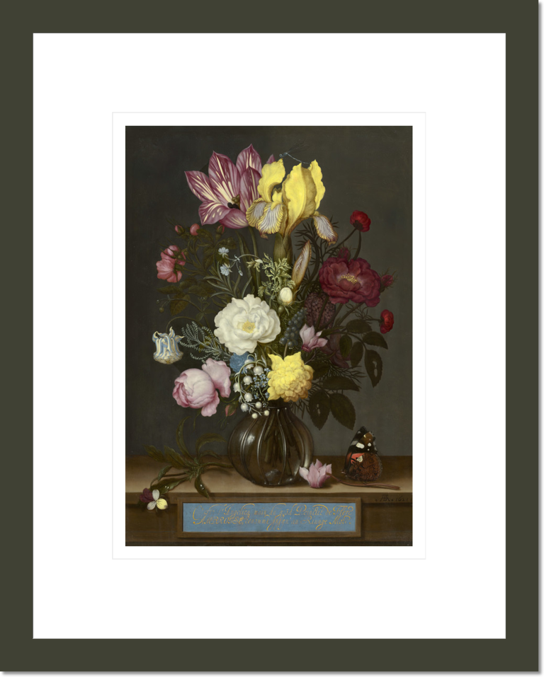 Bouquet of Flowers in a Glass Vase
