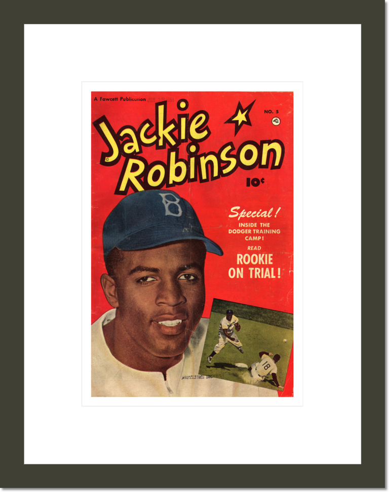 [Front cover of Jackie Robinson comic book]